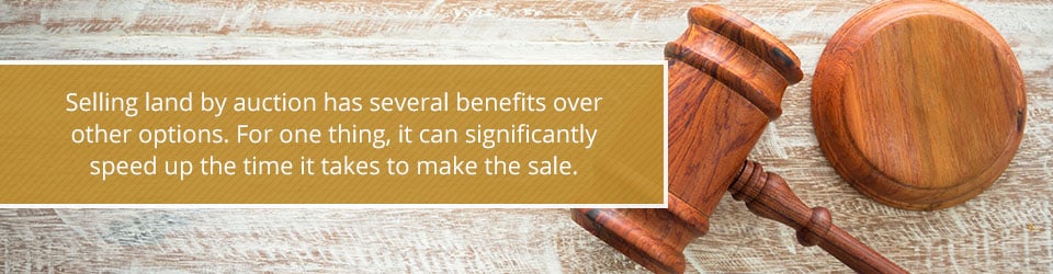 Benefits of selling land by auction